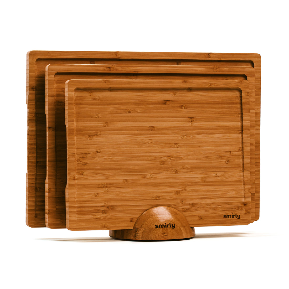 Brown Bamboo Cutting Board Set