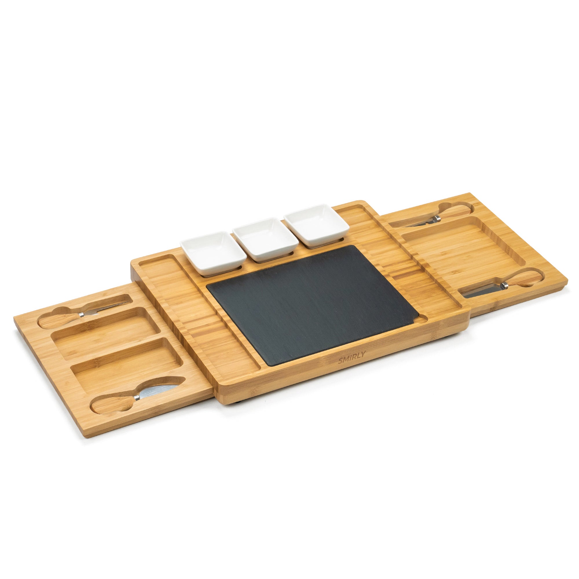 Bamboo 2-Drawer Charcuterie Board Set