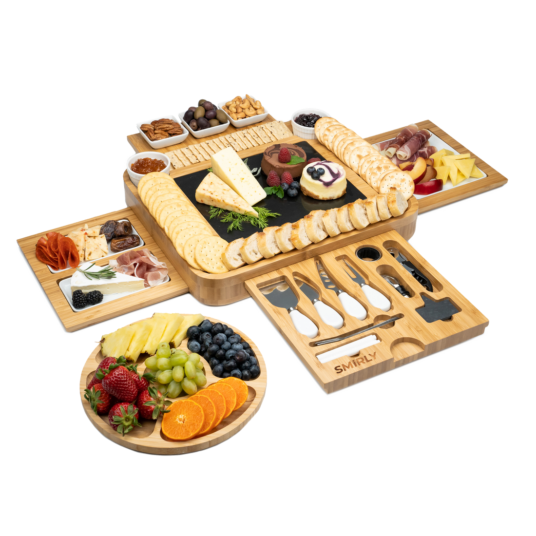 Bamboo 4 Drawer Charcuterie Board Set