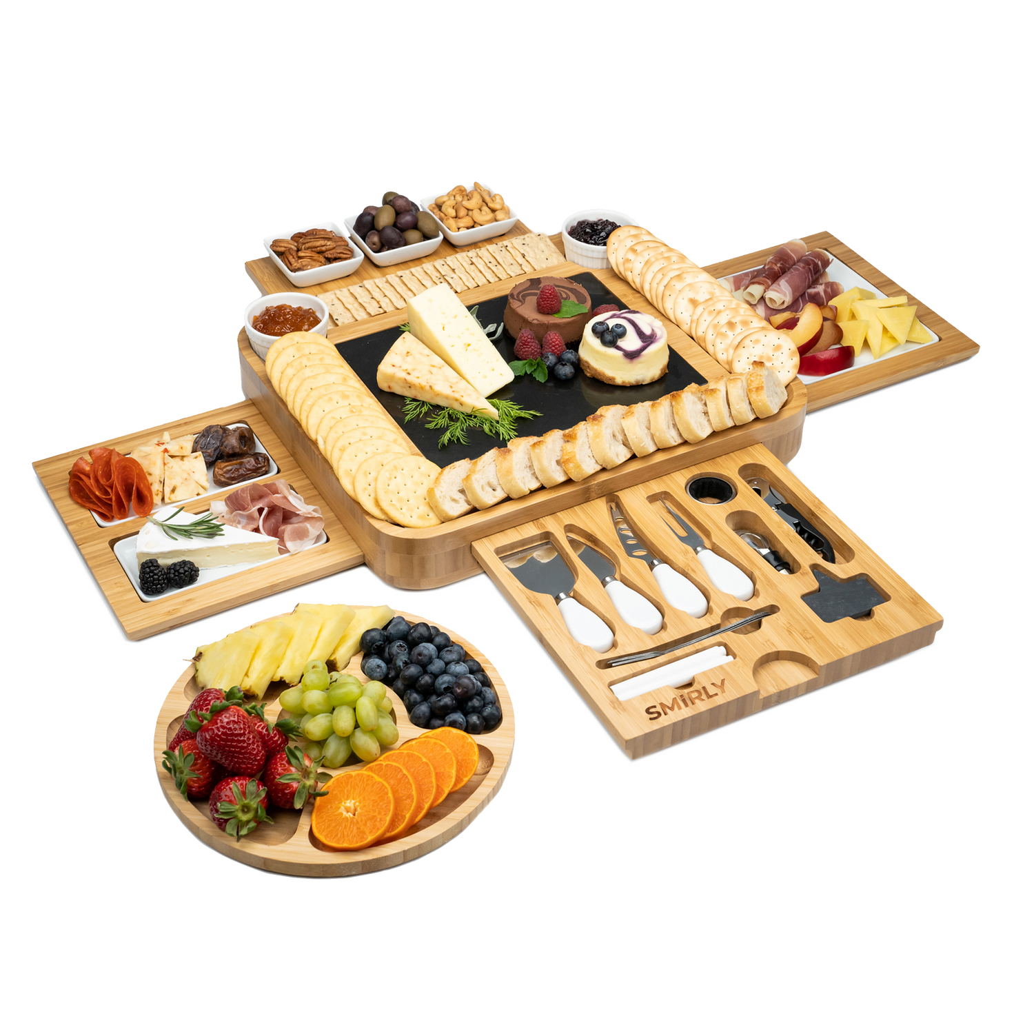 Bamboo 4 Drawer Charcuterie Board Set