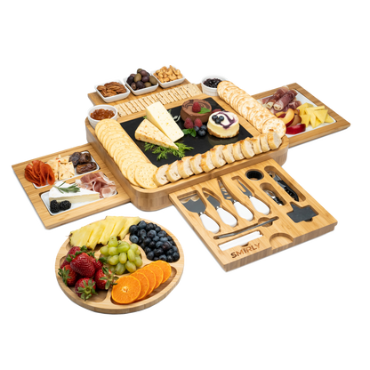 Bamboo 4 Drawer Charcuterie Board Set