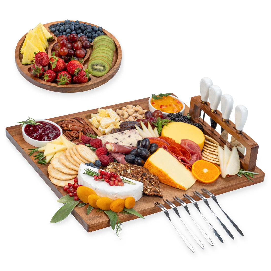 Acacia Flat Charcuterie Board Set