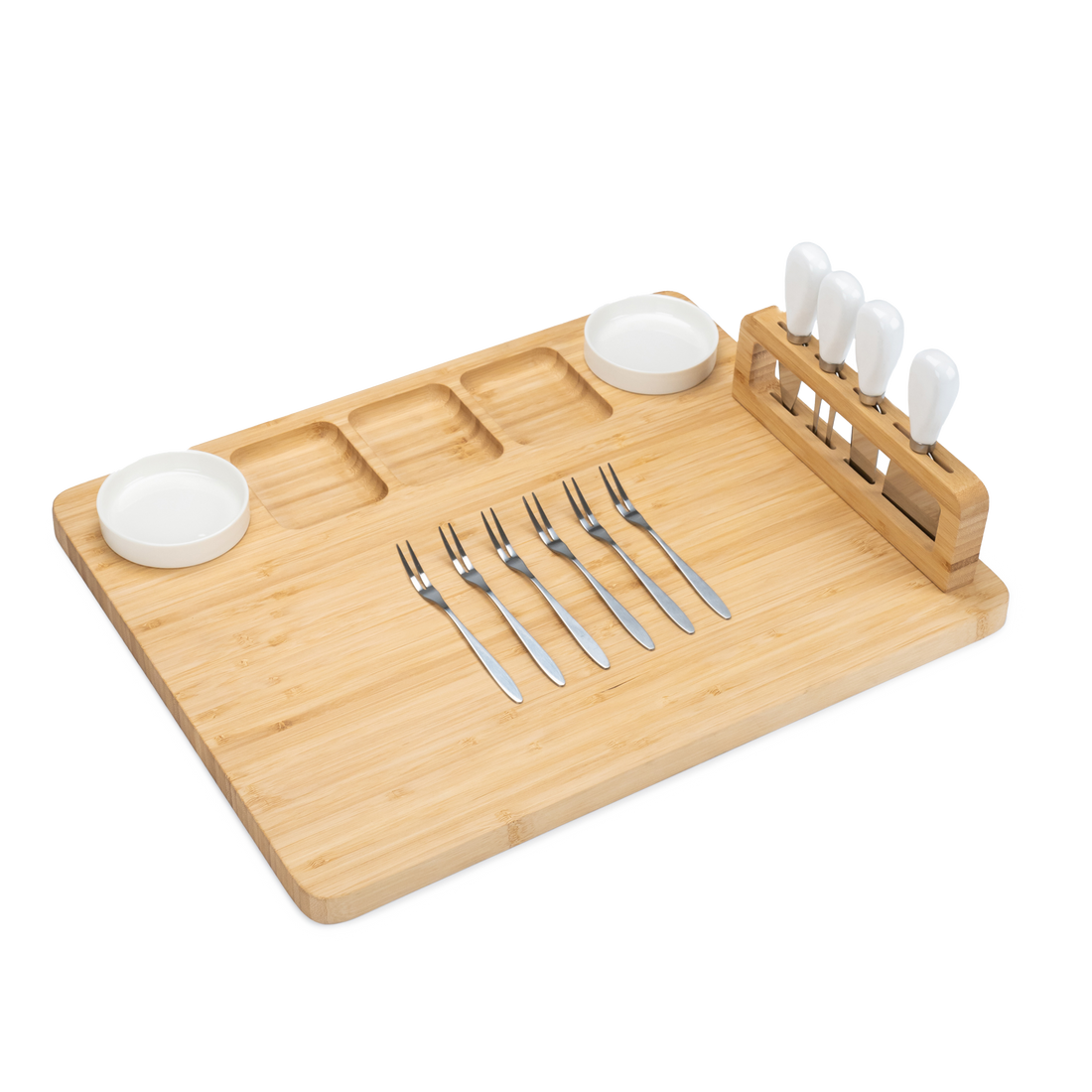 Bamboo Flat Charcuterie Board Set