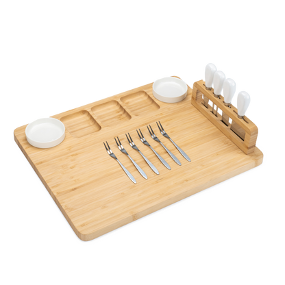 Bamboo Flat Charcuterie Board Set